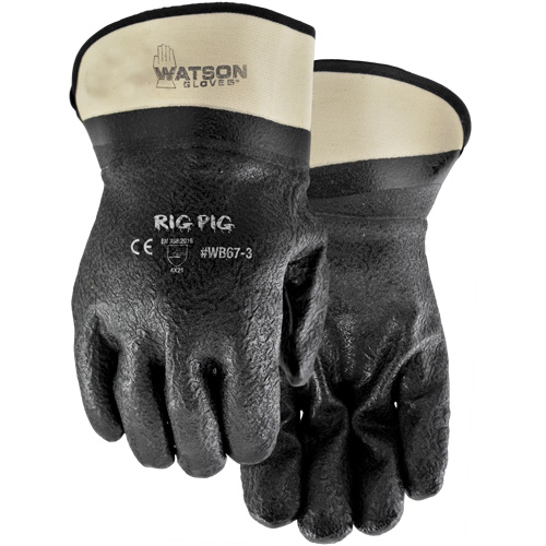 Rig Pig Gloves, One Size, Nitrile/PVC Coating, Jersey Shell Sécurité Médic