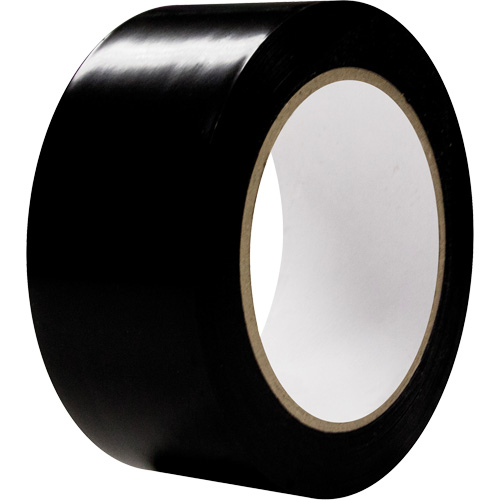 Aisle Marking Tape, 2" x 108', PVC, Black Sécurité Médic