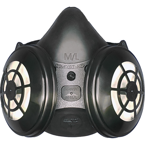 Comfort-Air&reg; 400Nx Black Half Mask without Exhalation Valve N95 Kit, Elastomer/Rubber, Medium/Large Sécurité Médic