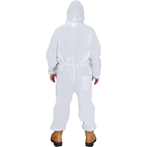 Hooded Coveralls, Medium, White, SMS Sécurité Médic