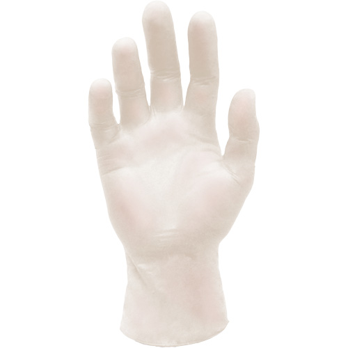 Synthetic Stretch Medical Examination Gloves, Large, Vinyl, 5-mil, Powder-Free, White, Class 2 Sécurité Médic