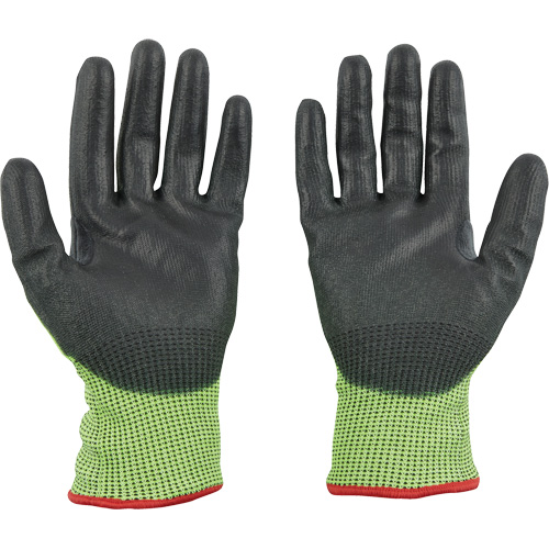 High Visibility Dipped Gloves, Size Small, 15 Gauge, Polyurethane Coated, Polyethylene Shell, ASTM ANSI Level A5 Sécurité Médic