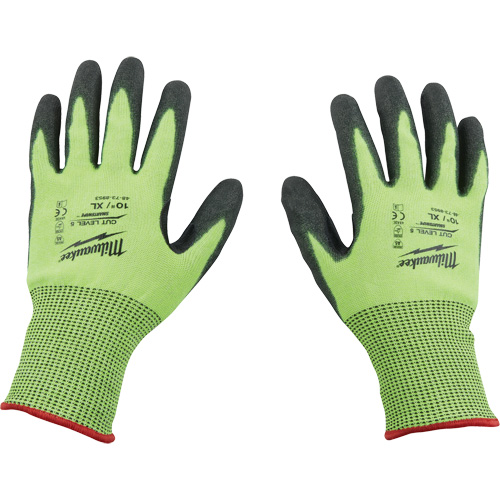 High Visibility Dipped Gloves, Size Small, 15 Gauge, Polyurethane Coated, Polyethylene Shell, ASTM ANSI Level A5 Sécurité Médic