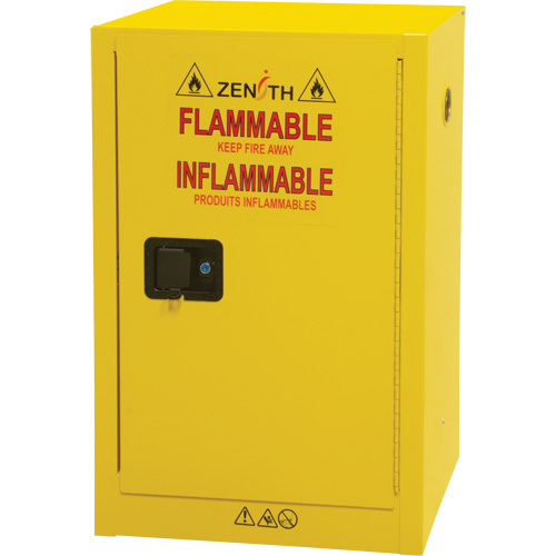 Flammable Aerosol Storage Cabinet, 12 gal., 1 Door, 23" W x 35" H x 18" D Sécurité Médic