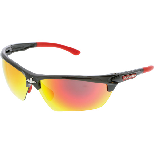 Dominator DM3 Series Safety Glasses, Orange Mirror Lens, Anti-Fog/Anti-Scratch, ANSI Z87+ Sécurité Médic