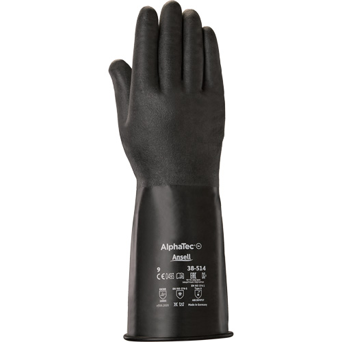 AlphaTec&reg; 38-514 Gloves, Size 7, 14" L, Butyl Rubber, 14-mil Sécurité Médic