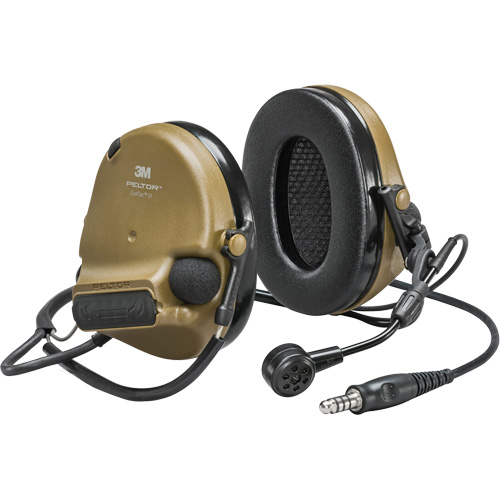 Casque VI NIB avec fils de sortie unique Peltor ComTac, Style Cordon cervical, 22 dB Sécurité Médic