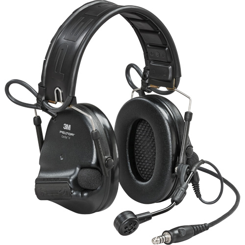 Casque VI NIB avec fils de sortie unique et rail arc Peltor ComTac, Style Bandeau, 23 dB Sécurité Médic