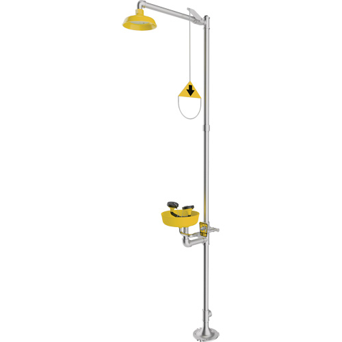 Douche durgence et douche oculaire combin&eacute;es, Socle Sécurité Médic