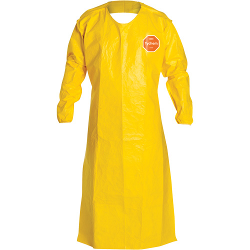 Tychem&reg; 2000 Extra-Long Long-Sleeved Apron, Polyethylene, 52" L x 28.5" W, Yellow Sécurité Médic