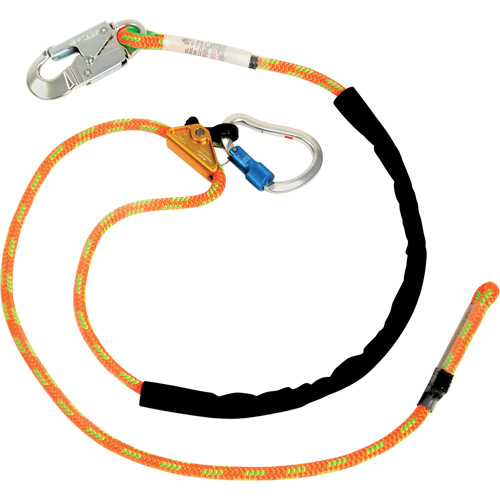 Adjustable Rope Lanyard, 1 Legs, 8', CSA Class F, Polyester Sécurité Médic