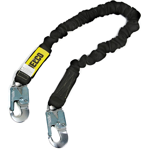 Arc Flash Lanyard, 6', Locking Snap Hook Center, Locking Snap Hook Leg Ends, Nylon Sécurité Médic