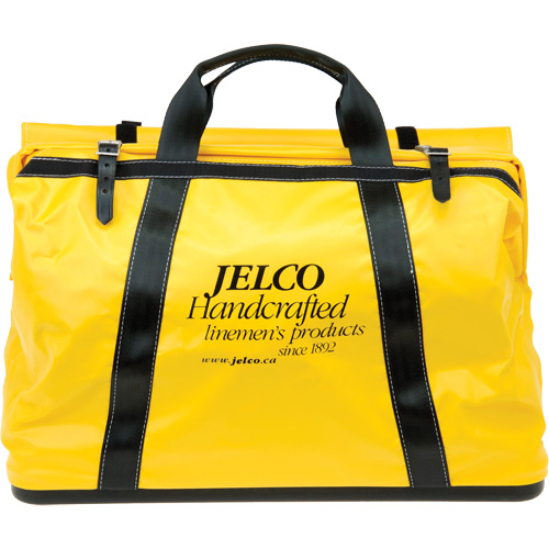 Vinyl Coated Drag Bag, Nylon, Black/Yellow Sécurité Médic