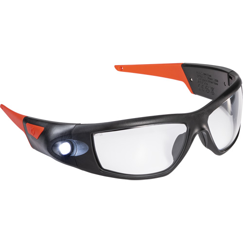 SPG500 Rechargeable Inspection Beam Safety Glasses, Clear Lens, ANSI Z87+ Sécurité Médic