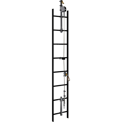 20' Lad-Saf Cable Vertical Safety System, Galvanized Steel Sécurité Médic
