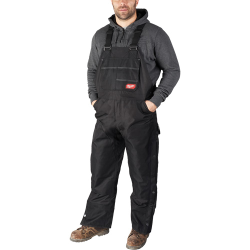 Salopette GridIron courte avec fermeture &agrave; glissi&egrave;re jusqu'&agrave; la cuisse, Hommes, 2T-Grand, Noir Sécurité Médic