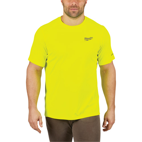 Chandail l&eacute;ger &agrave; haute visibilit&eacute; Workskin, Hommes, Petit, Jaune Sécurité Médic