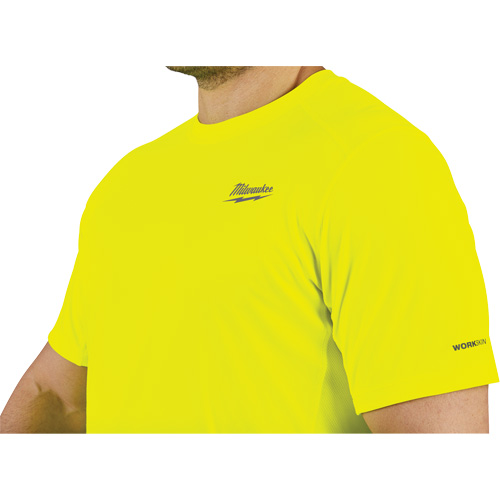 Chandail l&eacute;ger &agrave; haute visibilit&eacute; Workskin, Hommes, Petit, Jaune Sécurité Médic