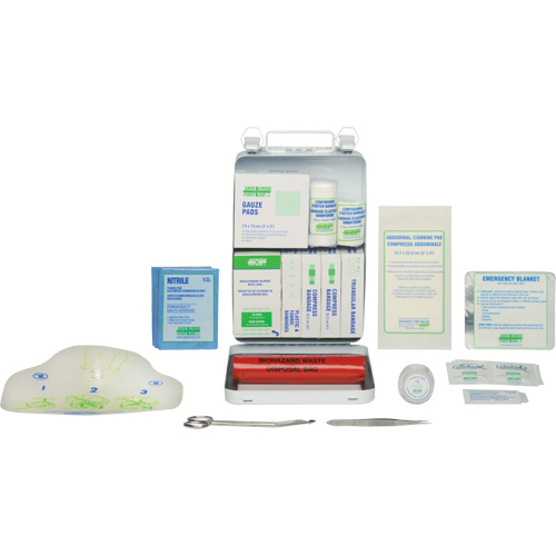 Trousse de premiers soins de base 16 unit&eacute;s, R&eacute;pond &agrave; la norme CSA Z1220-17 type 2 environnements &agrave; faible risque, Petit (2-25 travailleurs) Sécurité Médic