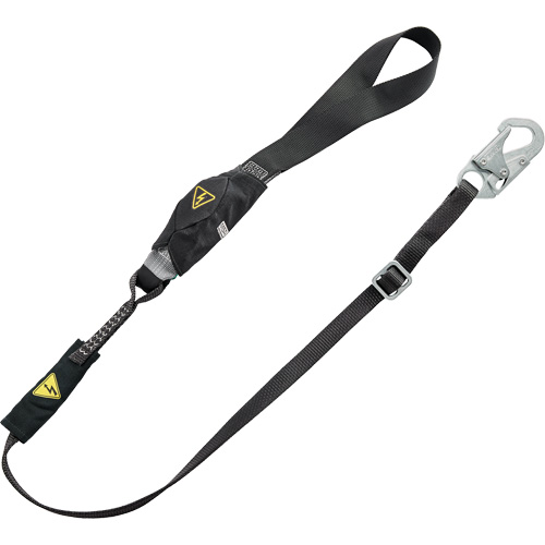 V-Series Utility Energy Absorbing Lanyard, 6', Snap Hook Center, Snap Hook Leg Ends, Nylon Sécurité Médic