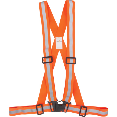 Traffic Harness, High Visibility Orange, Silver Reflective Colour, Medium Sécurité Médic