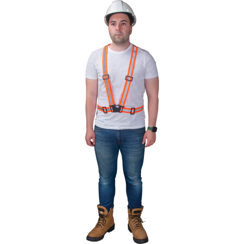 Traffic Harness, High Visibility Orange, Silver Reflective Colour, Medium Sécurité Médic