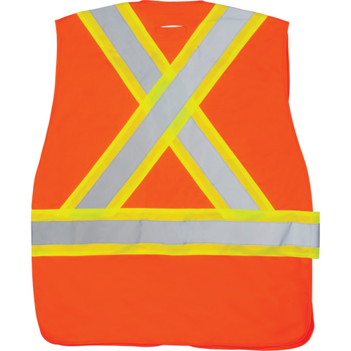 CSA-Compliant High-Visibility Surveyor Vest, High Visibility Orange, 2X-Large, Polyester Sécurité Médic