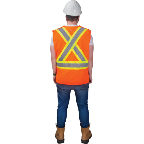 CSA-Compliant High-Visibility Surveyor Vest, High Visibility Orange, 2X-Large, Polyester Sécurité Médic