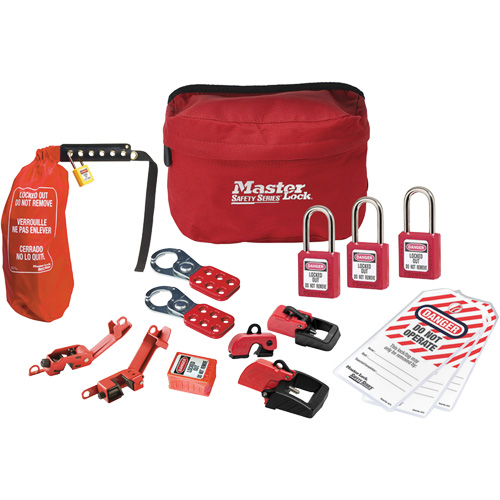 Premier Lockout Kit with Zenex Thermoplastic Locks, Electrical Kit, 16 Components Sécurité Médic