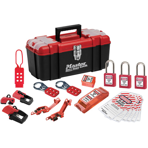 Trousse de cadenassage avec serrures en thermoplastique Zenex, Ensemble &eacute;lectrique, 20 composants compris Sécurité Médic