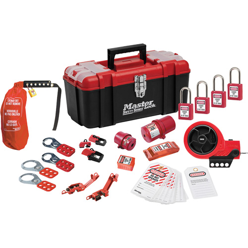 Premier Lockout Kit with Zenex Thermoplastic Locks, Electrical Kit, 21 Components Sécurité Médic