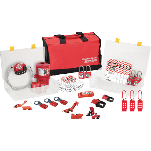 Premier Lockout Kit with Zenex Thermoplastic Locks, Electrical Kit, 27 Components Sécurité Médic