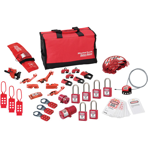 Premier Lockout Kit with Zenex Thermoplastic Locks, Electrical/Valve Kit, 34 Components Sécurité Médic