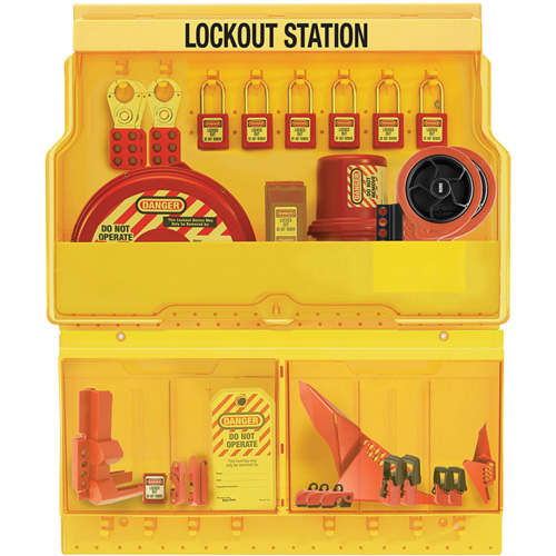 Premier Valve & Electrical Deluxe Lockout Station, Thermoplastic Padlocks, 32 Padlock Capacity, Padlocks Included Sécurité Médic