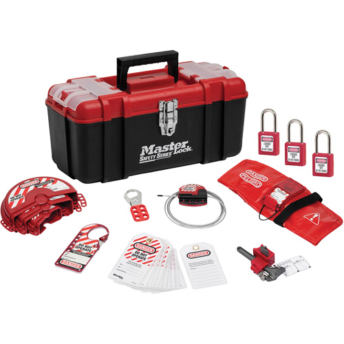 Standard Lockout Kit with Zenex Thermoplastic Locks, Valve Kit, 13 Components Sécurité Médic