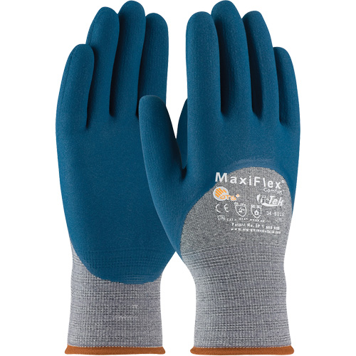 Gants en tricot sans couture ATG MaxiFlex Comfort, Grand, R&ecirc;vetement Nitrile, Calibre 15, Enveloppe en Nylon Sécurité Médic