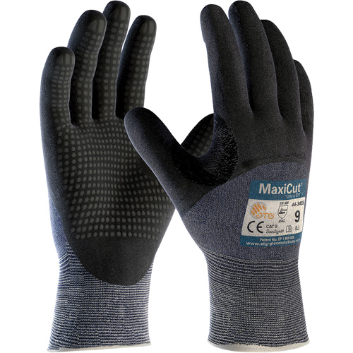 Gants ATG MaxiCut Ultra DT, Taille Grand, Calibre 15, Rev&ecirc;tement Nitrile, Enveloppe en Fil technique, ASTM ANSI niveau A3/EN 388 niveau 5/EN 388 niveau C Sécurité Médic