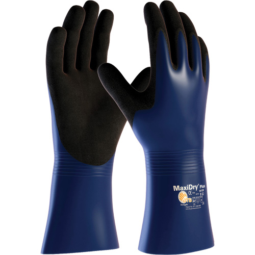 ATG MaxiDry&reg; Plus Chemical & Cut Resistant Gloves, Large, Nitrile Coating, Nylon/Elastane Shell Sécurité Médic