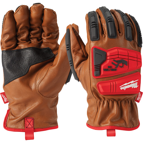 Goatskin Impact Gloves, Small, Grain Leather Palm Sécurité Médic