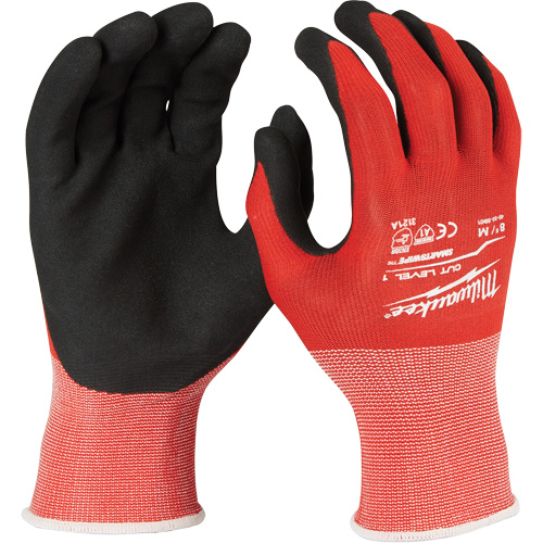 Cut-Resistant Gloves, Size Large, Nitrile Coated, Nylon/Lycra&reg; Shell, ANSI/ISEA 105 Level 1/EN 388 Level 1 Sécurité Médic