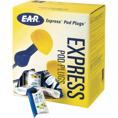 Bouchons d'oreilles rapides de style capsule E-A-R, Sans cordon, Vrac - Sachet coussin, 25 dB NRR, Taille unique Sécurité Médic