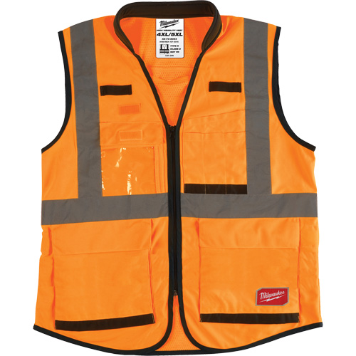 Performance Safety Vest, High Visibility Orange, 4X-Large/5X-Large Sécurité Médic