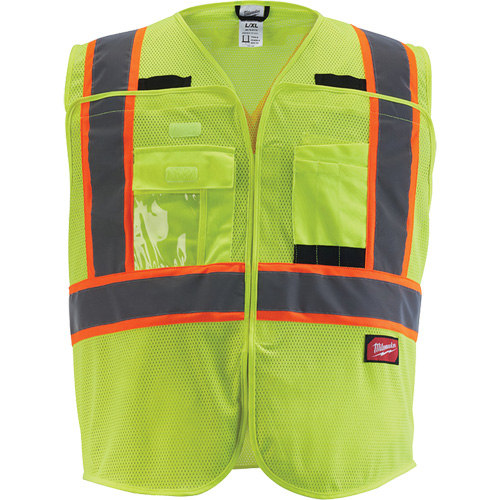 Flagman Safety Vest, High Visibility Lime-Yellow, Medium/Small Sécurité Médic