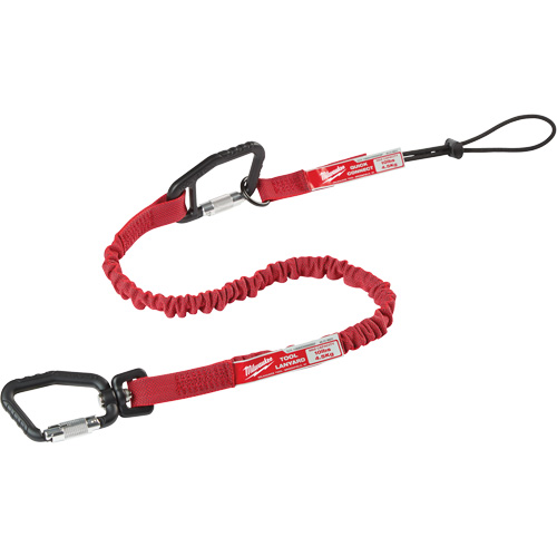 Longe verrouillable pour outils &agrave; connexion rapide, Tendeur, Mousqueton/boucle Sécurité Médic