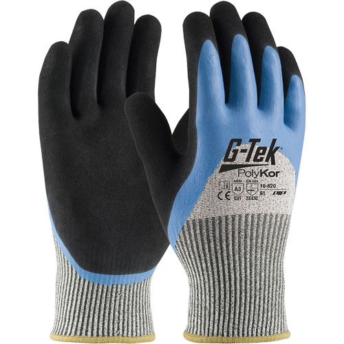 Gants isol&eacute;s r&eacute;sistants aux coupures G-Tek PolyKor, Taille Petit, Calibre 13, Rev&ecirc;tement Latex de caoutchouc, Enveloppe en Fil technique, ANSI/ISEA 105 niveau 3 Sécurité Médic