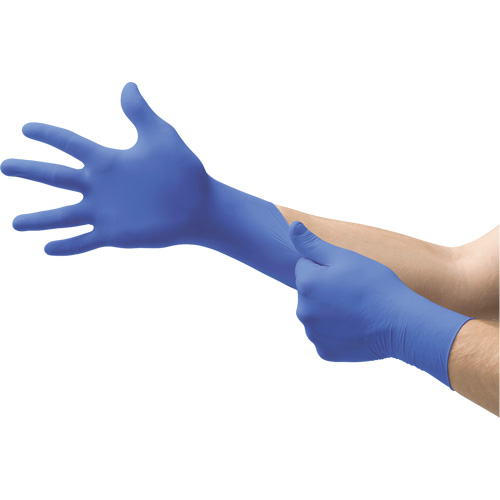 Gants d'examen d'usage multiple Microflex Cobalt N19, T-petit, Nitrile, 3,9 mils, Sans poudre, Bleu, Classe 2 Sécurité Médic