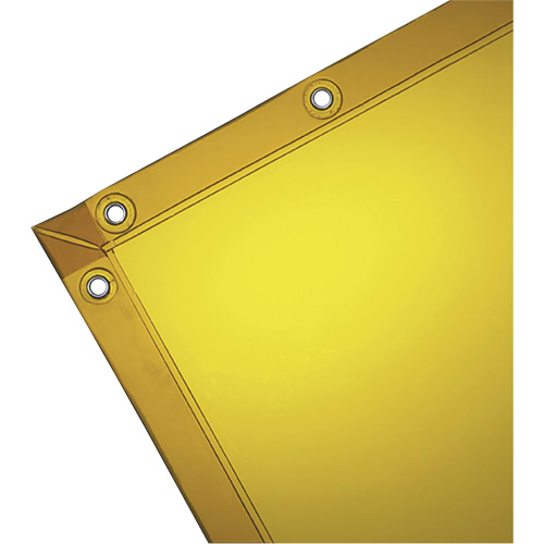 Rideau pour soudure, 72" x 72", Transparence &eacute;lev&eacute;, Jaune Sécurité Médic