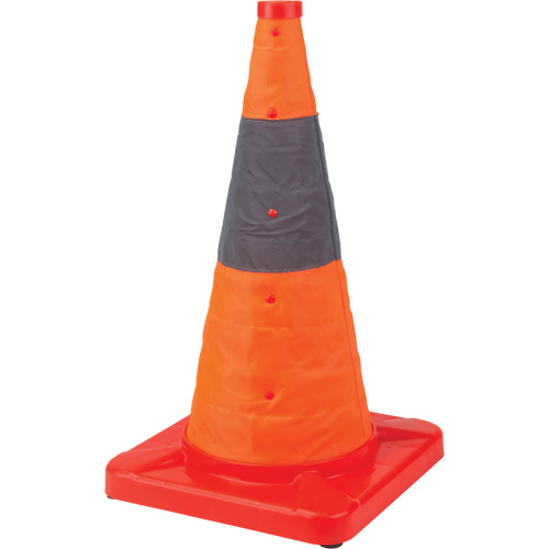 C&ocirc;ne de signalisation repliable, 18" h, Orange Sécurité Médic