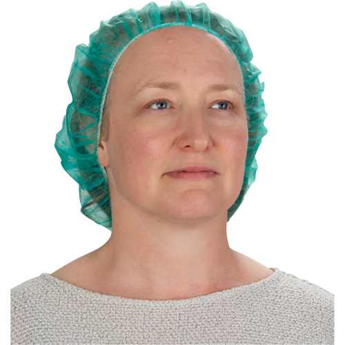 Bouffant Caps, Polypropylene, 21", Green Sécurité Médic