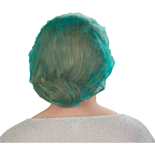 Bouffant Caps, Polypropylene, 21", Green Sécurité Médic